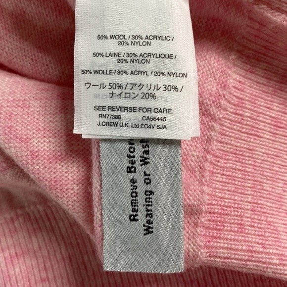 J Crew NWOT Ruffle Sleeve Sweater Wool Blend Pullover Ballet Girl Barbie Pink - Picture 10 of 16
